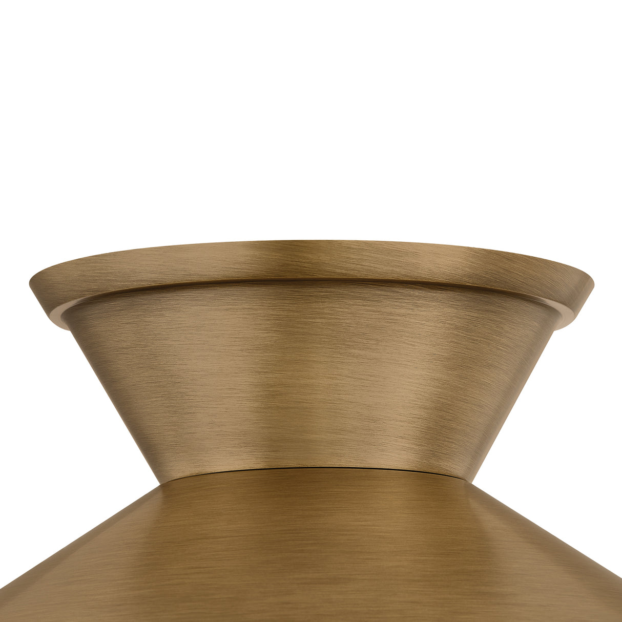 Townsend Semi-Flush Mount 12", Patina Brass and Milk Glass