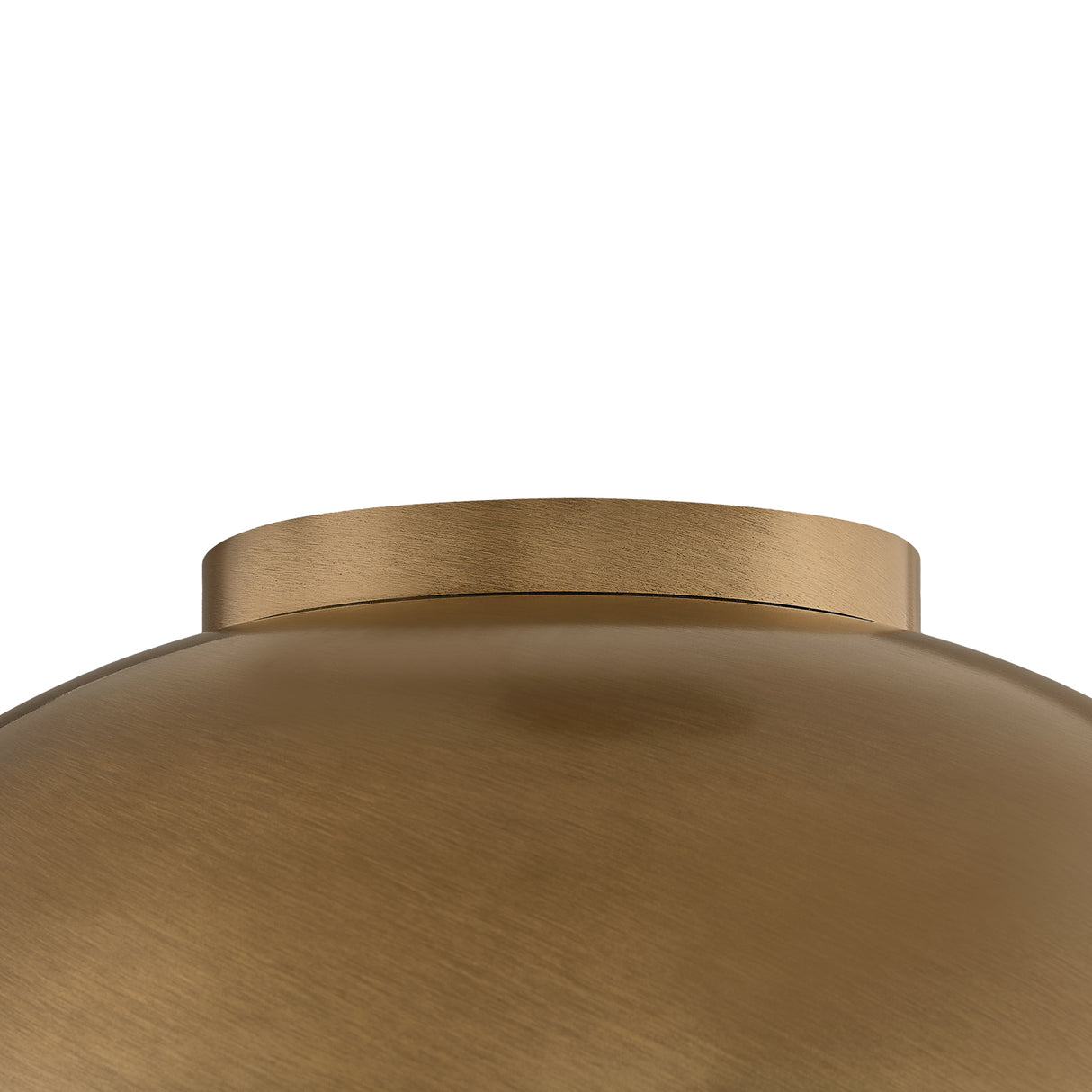 Cleveland Flush Mount 13", Patina Brass and Textured Clear Glass