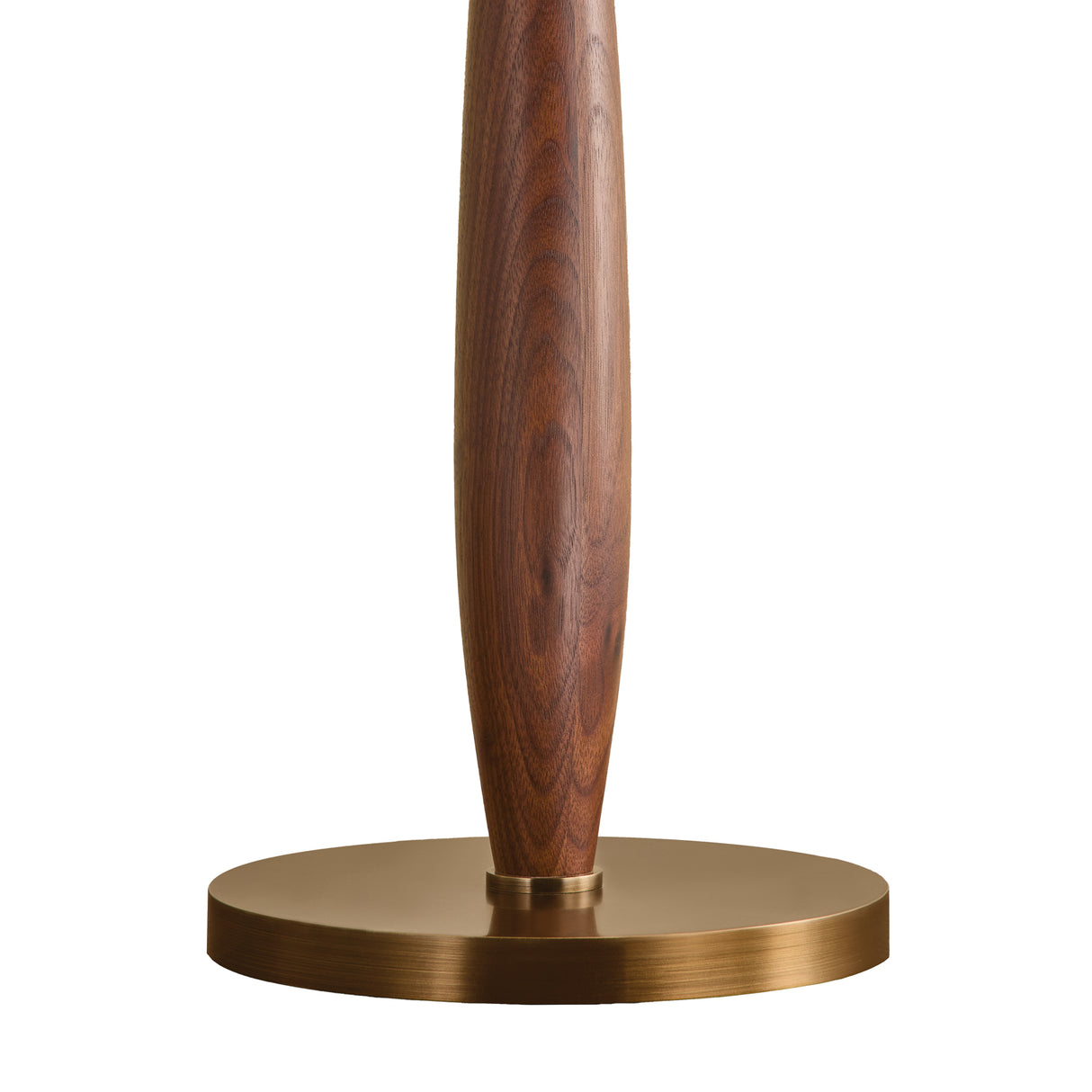 Davis Table Lamp 26", Patina Brass and Walnut