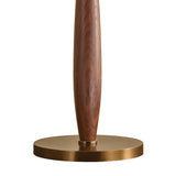 Davis Table Lamp 26", Patina Brass and Walnut