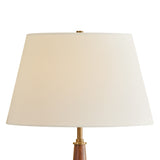 Davis Table Lamp 26", Patina Brass and Walnut