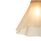 Catrin Small Pendant 11", Aged Brass and Champagne Frosted Glass
