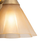 Catrin Wall Sconce 9", Aged Brass and Champagne Frosted Glass