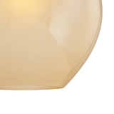 Annara Medium Pendant 15", Aged Brass and Champagne Frosted Glass