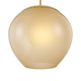 Annara Small Pendant 11", Aged Brass and Champagne Frosted Glass