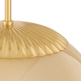 Annara Small Pendant 11", Aged Brass and Champagne Frosted Glass