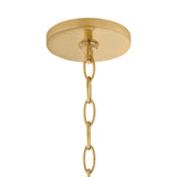 Annara Medium Pendant 15", Aged Brass and Champagne Frosted Glass