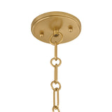Louelle Pendant 13", Light Blue and Aged Brass