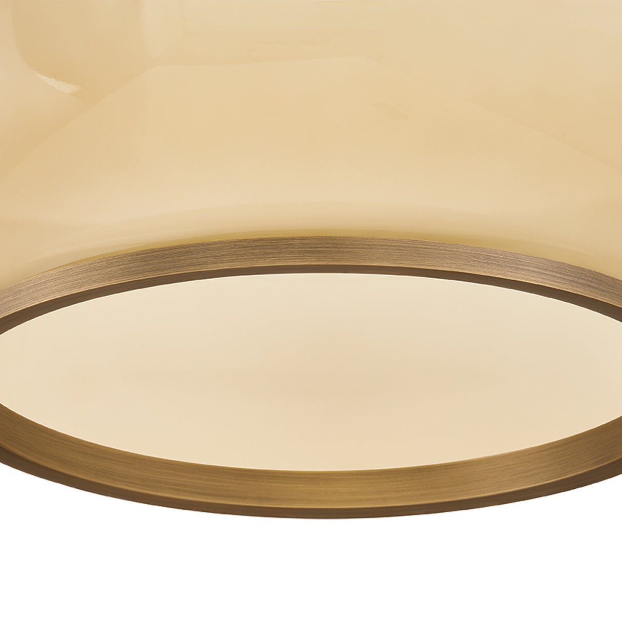 Osborne Medium Pendant 16", Patina Brass and Buttermilk Glass
