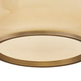 Osborne Medium Pendant 16", Patina Brass and Buttermilk Glass
