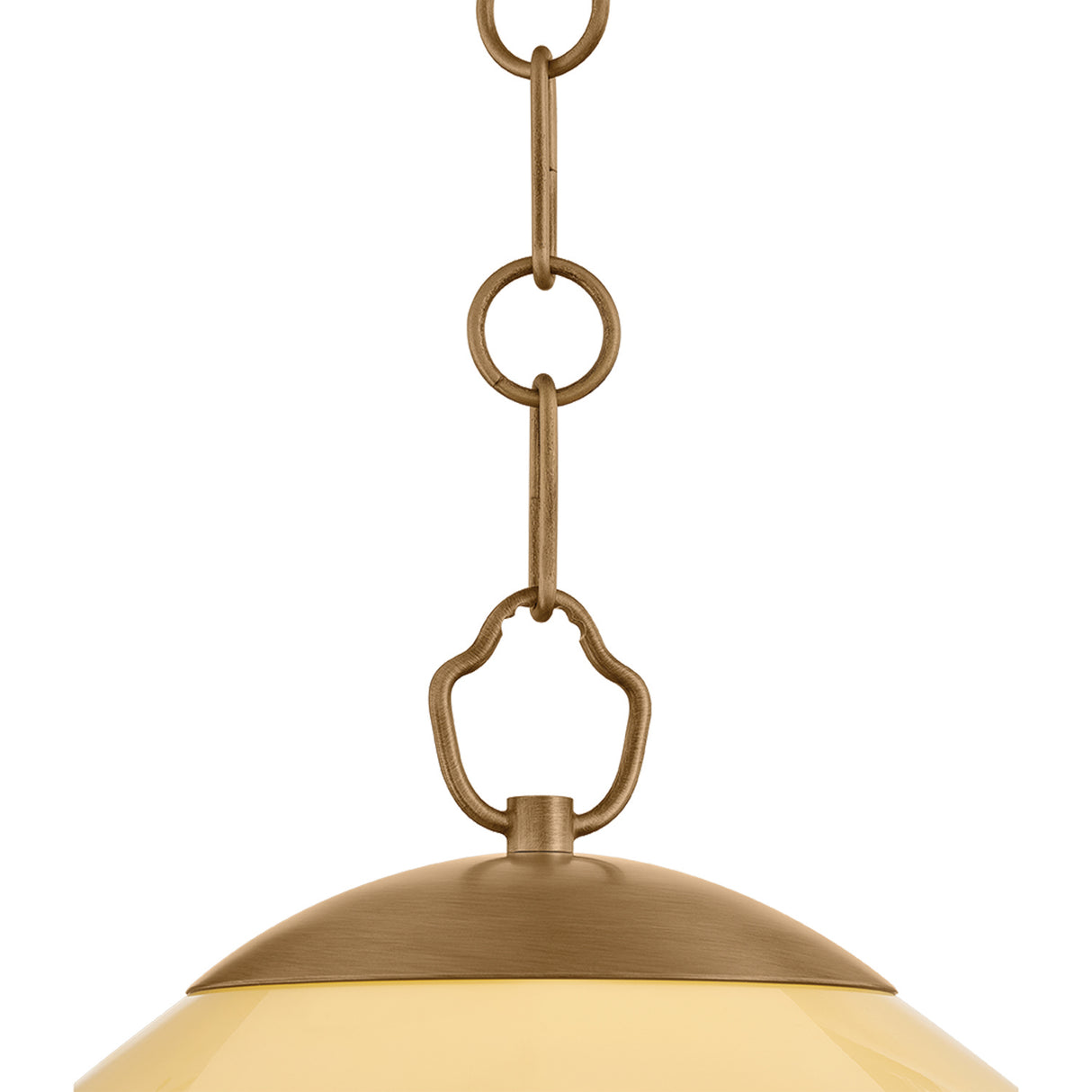 Osborne Medium Pendant 16", Patina Brass and Buttermilk Glass