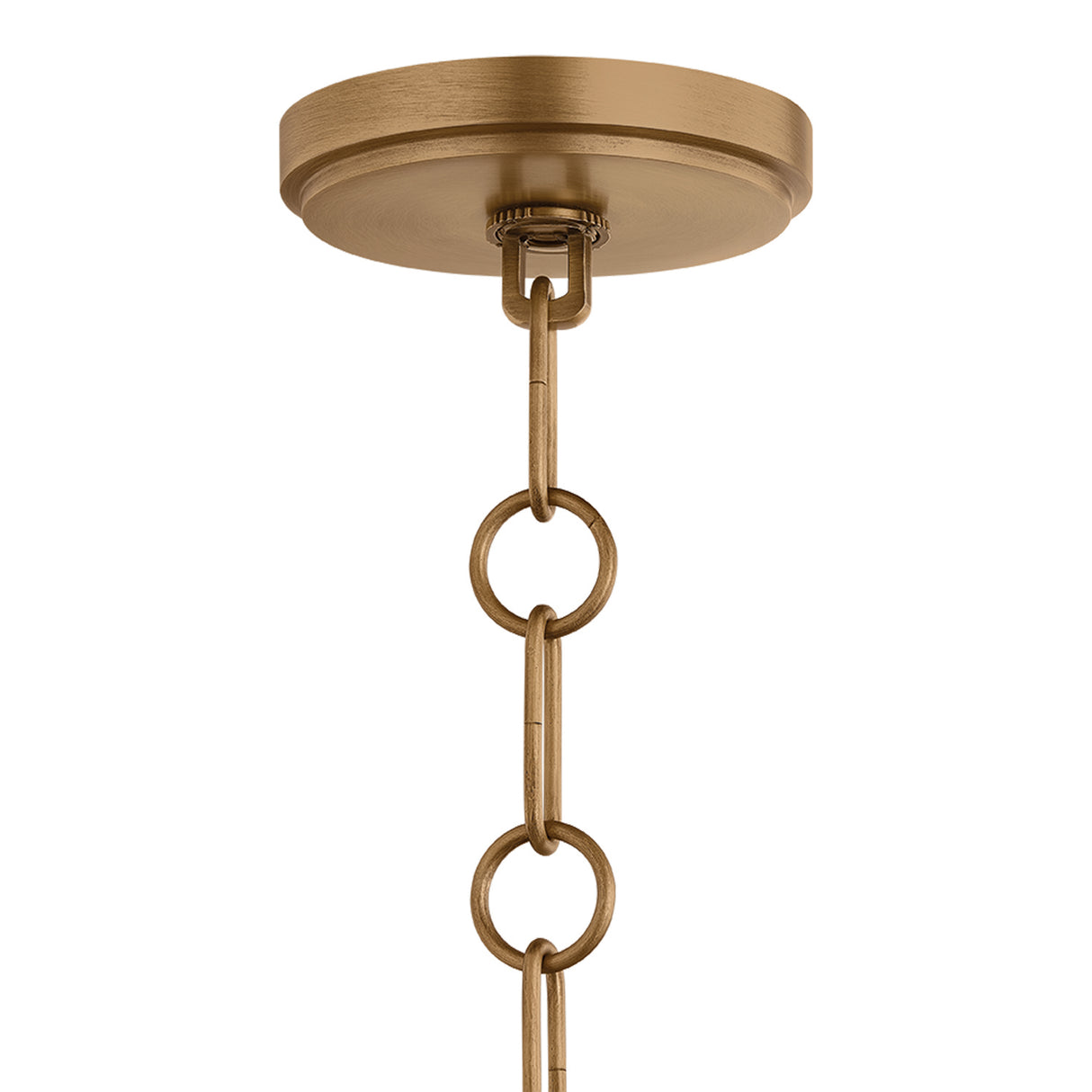 Osborne Small Pendant 10", Patina Brass and Buttermilk Glass