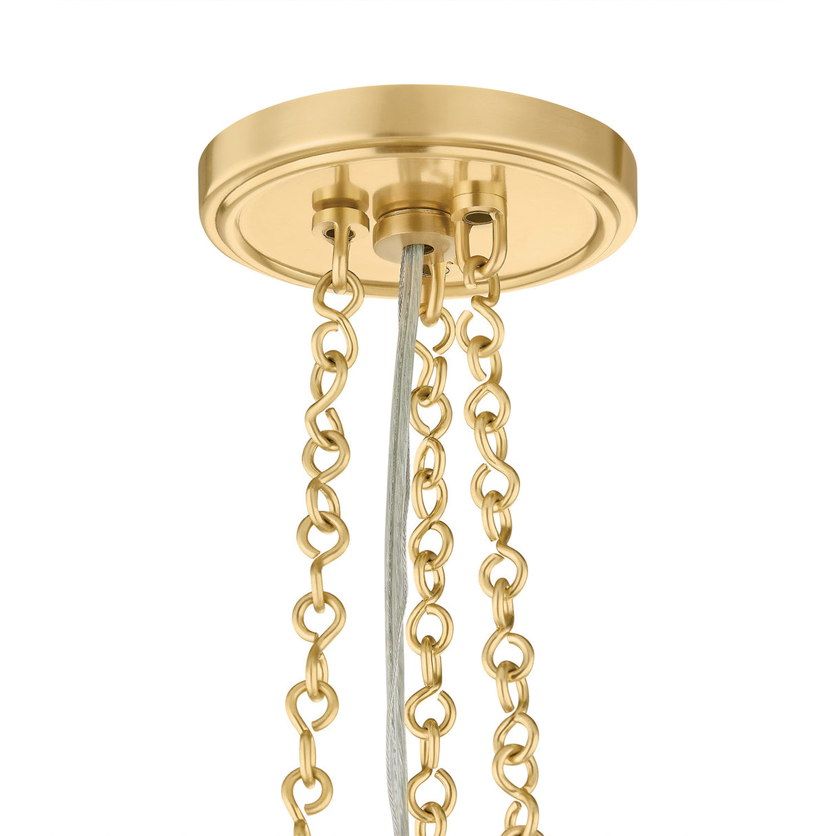 Lindor Large Pendant 22", Aged Brass and Opal Glass
