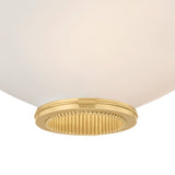 Lindor Large Pendant 22", Aged Brass and Opal Glass