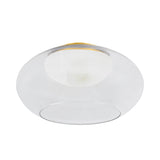 Nadia Medium LED Semi-Flush 17", Aged Brass and Alabaster