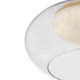 Nadia Medium LED Semi-Flush 17", Aged Brass and Alabaster