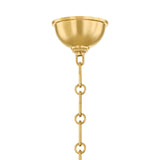 Rafferty 6 Light Chandelier 33", Aged Brass