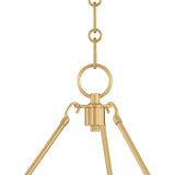 Rafferty 6 Light Chandelier 33", Aged Brass