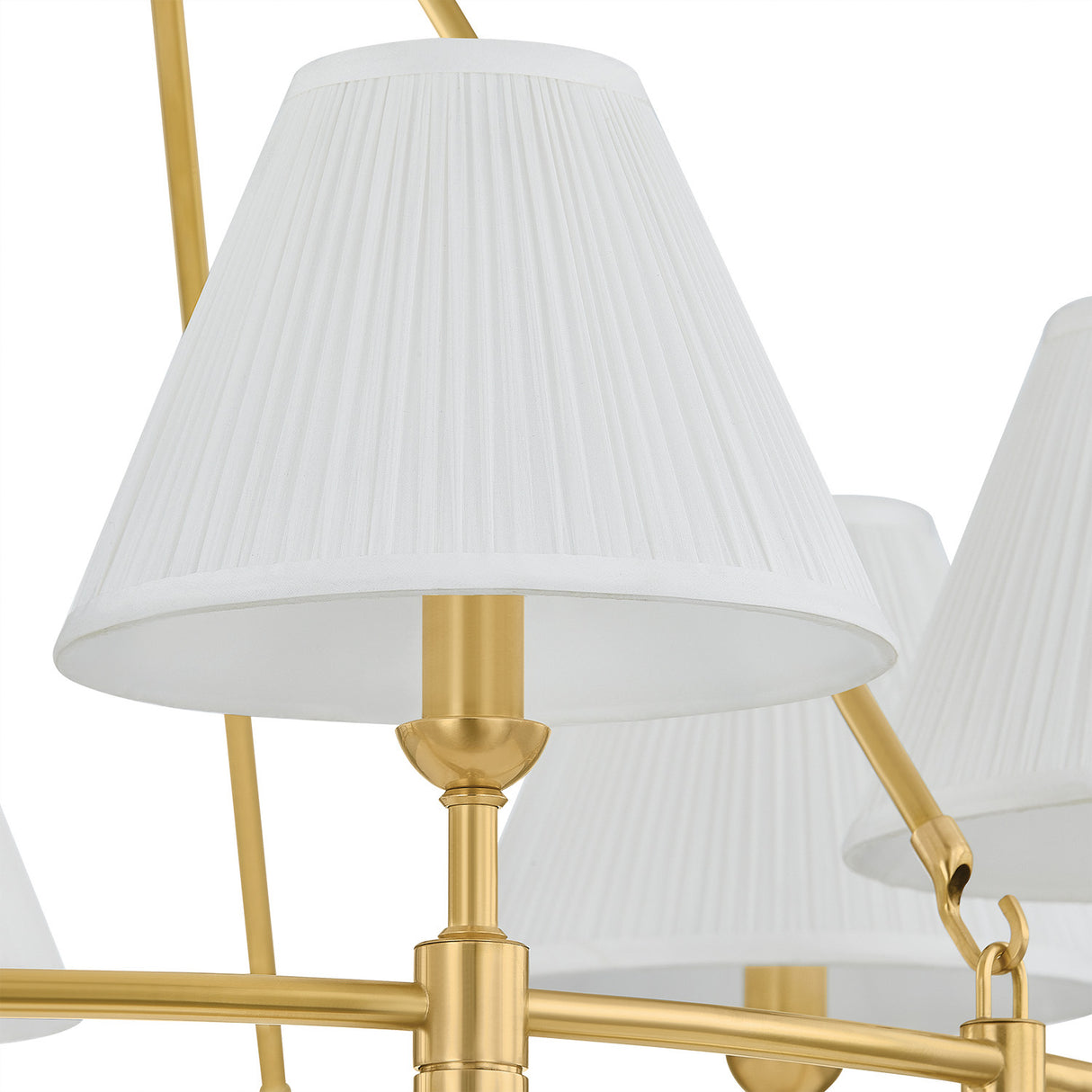 Rafferty 6 Light Chandelier 33", Aged Brass