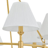 Rafferty 6 Light Chandelier 33", Aged Brass