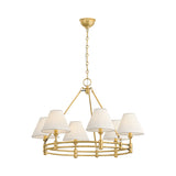 Rafferty 6 Light Chandelier 33", Aged Brass