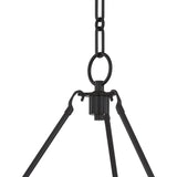 Rafferty 6 Light Chandelier 33", Distressed Bronze with Aged Brass