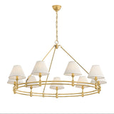 Rafferty 9 Light Chandelier 50", Aged Brass
