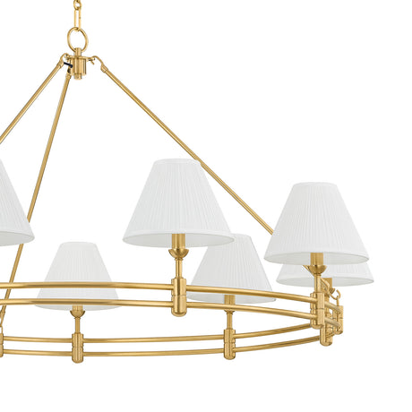 Rafferty 9 Light Chandelier 50", Aged Brass