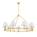Rafferty 9 Light Chandelier 50", Aged Brass