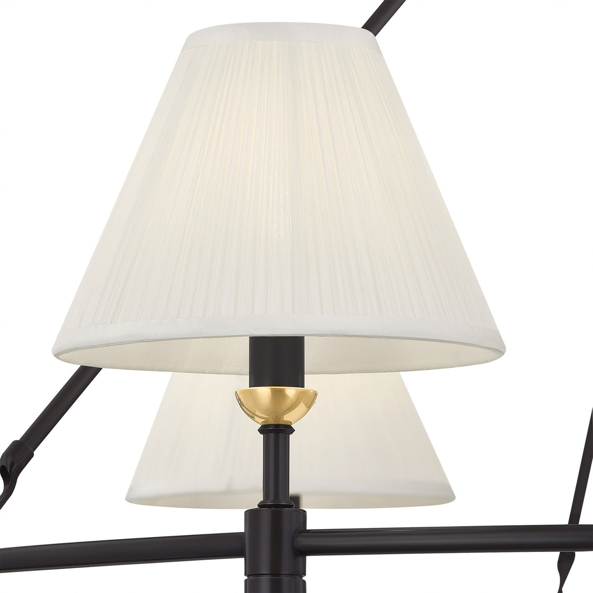 Rafferty 9 Light Chandelier 50", Distressed Bronze with Aged Brass