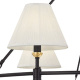 Rafferty 9 Light Chandelier 50", Distressed Bronze with Aged Brass