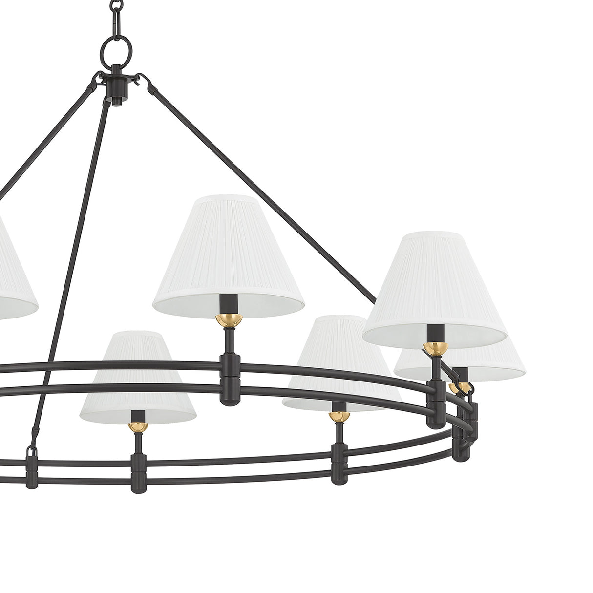 Rafferty 9 Light Chandelier 50", Distressed Bronze with Aged Brass