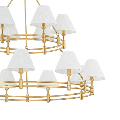Rafferty Two-Tier Chandelier 50", Aged Brass
