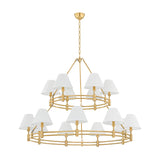 Rafferty Two-Tier Chandelier 50", Aged Brass