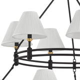 Rafferty Two-Tier Chandelier 50", Distressed Bronze with Aged Brass