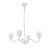 Rubina 4 Light Chandelier 27", Antique White