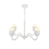 Rubina 4 Light Chandelier 27", Antique White