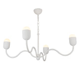 Rubina 4 Light Chandelier 39", Antique White