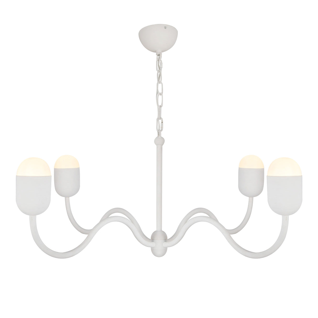 Rubina 4 Light Chandelier 39", Antique White