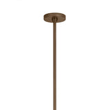 Perenna Oversized Chandelier 40", Patina Brass and Smoke Taupe Piastra Glass