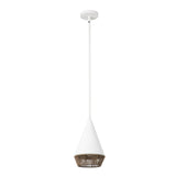 Sunita Small Pendant 7", Matte White and Rope