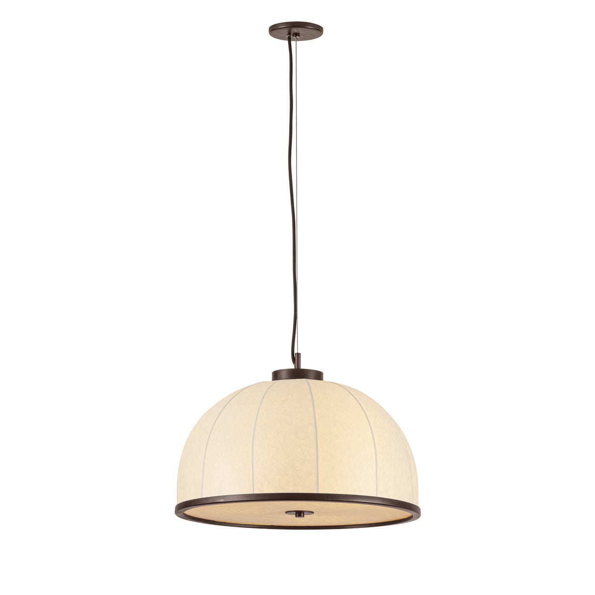 Emiko Large Pendant 20", Bronze Leaf and Paper Shade