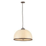 Emiko Large Pendant 20", Bronze Leaf and Paper Shade