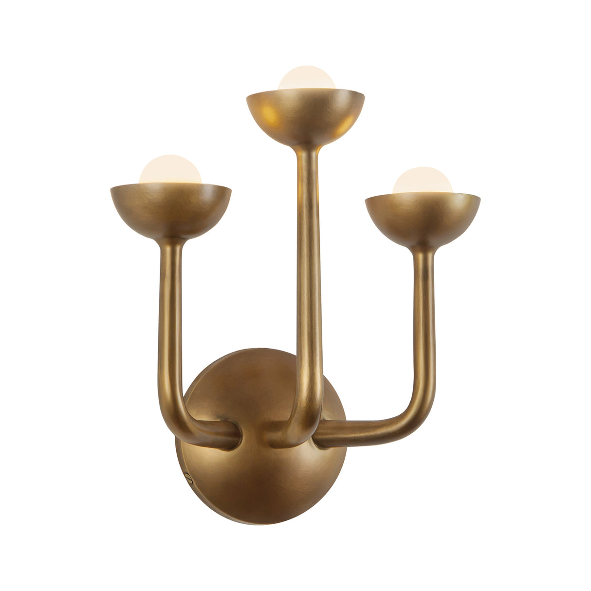 Bettina LED 3 Light Wall Sconce 12", Vintage Brass