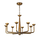 Bettina LED Chandelier 30", Vintage Brass