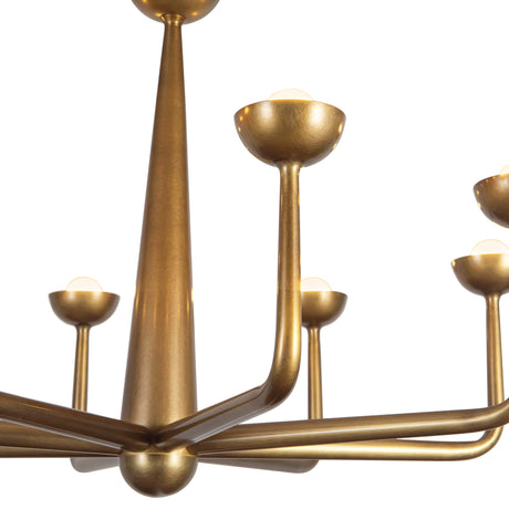 Bettina LED Chandelier 30", Vintage Brass
