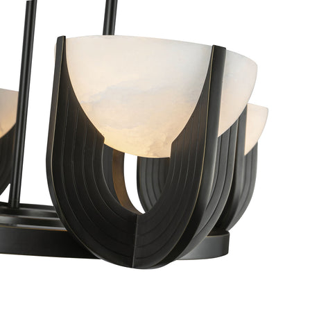 Armand LED Chandelier 23", Urban Bronze and Alabaster