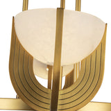 Armand LED Chandelier 23", Vintage Brass and Alabaster