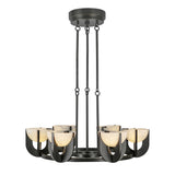 Armand LED Chandelier 28", Urban Bronze and Alabaster