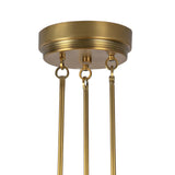 Armand LED Chandelier 23", Vintage Brass and Alabaster
